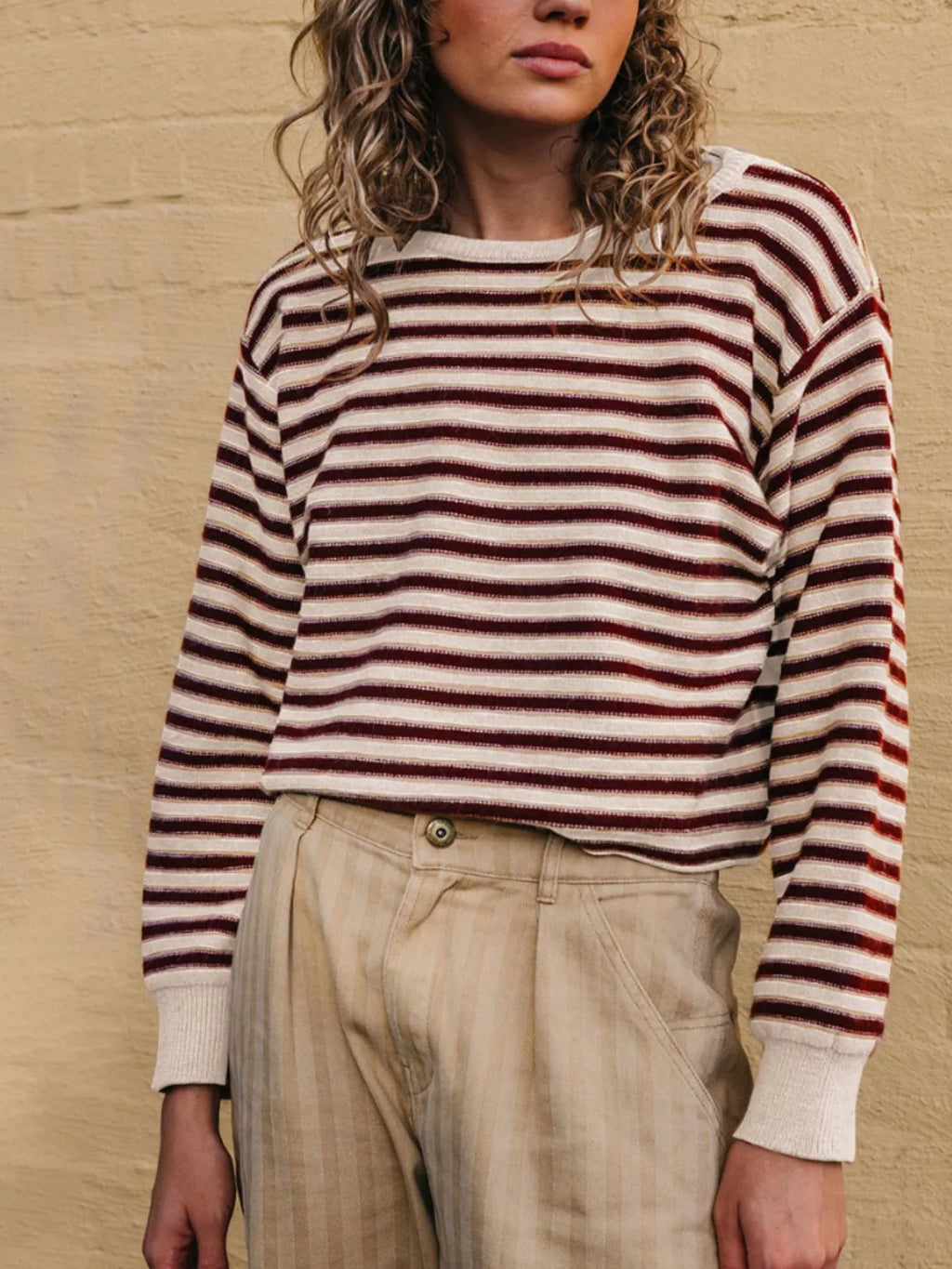 Striped Crew Neck Sweater (9)