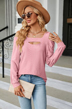 Cold Shoulder Square Neck Cutout Blouse (23)