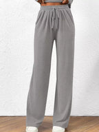 Long Sleeve Top Wide Leg Pants Set (27)
