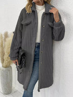 Button-down Longline Outerwear (10)
