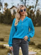 Cable-knit Dropped Shoulder Hoodie (10)