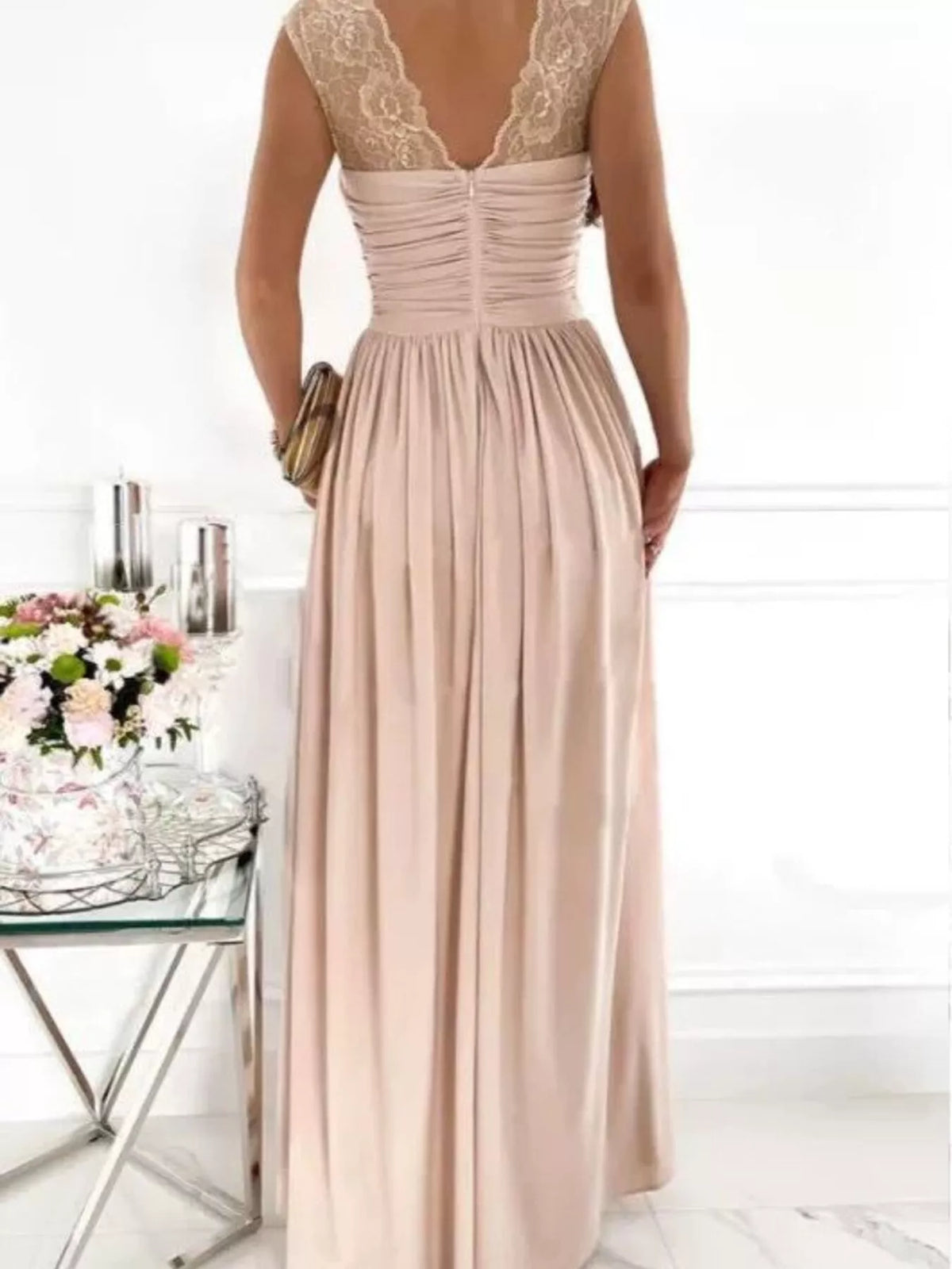High Slit Lace Detail Maxi Dress (14)