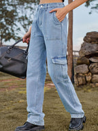 High Waist Cargo Jeans (10)