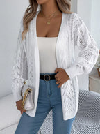 Openwork Open Front Cardigan (15)