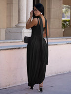 Scoop Neck Slit Maxi Dress (8)