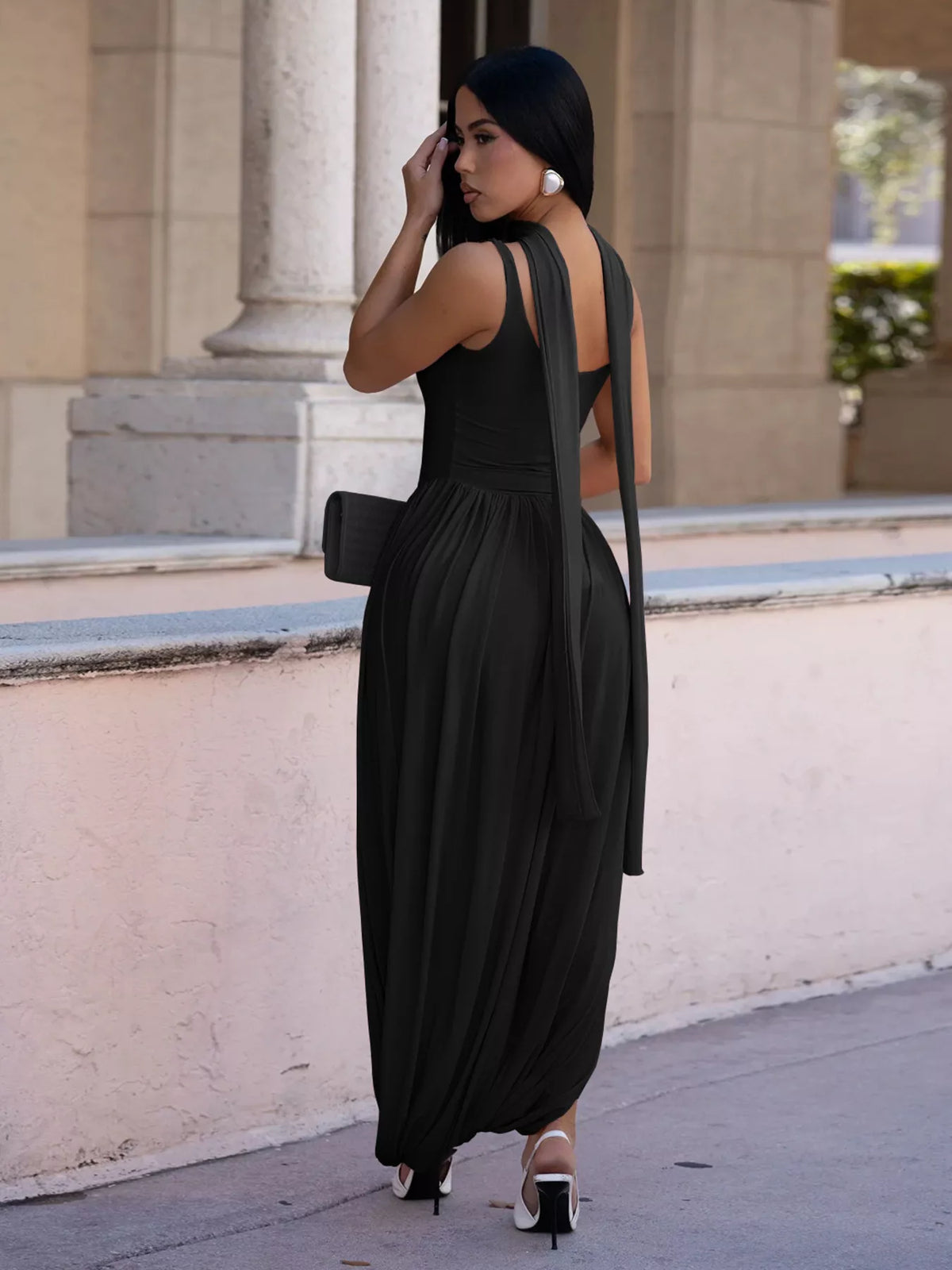Scoop Neck Slit Maxi Dress (8)