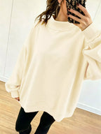 Mock Neck Dropped Shoulder Sweatshirt (20)