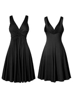Full Size Twisted Sleeveless Ruched Waist A-line Dress Plus (8)