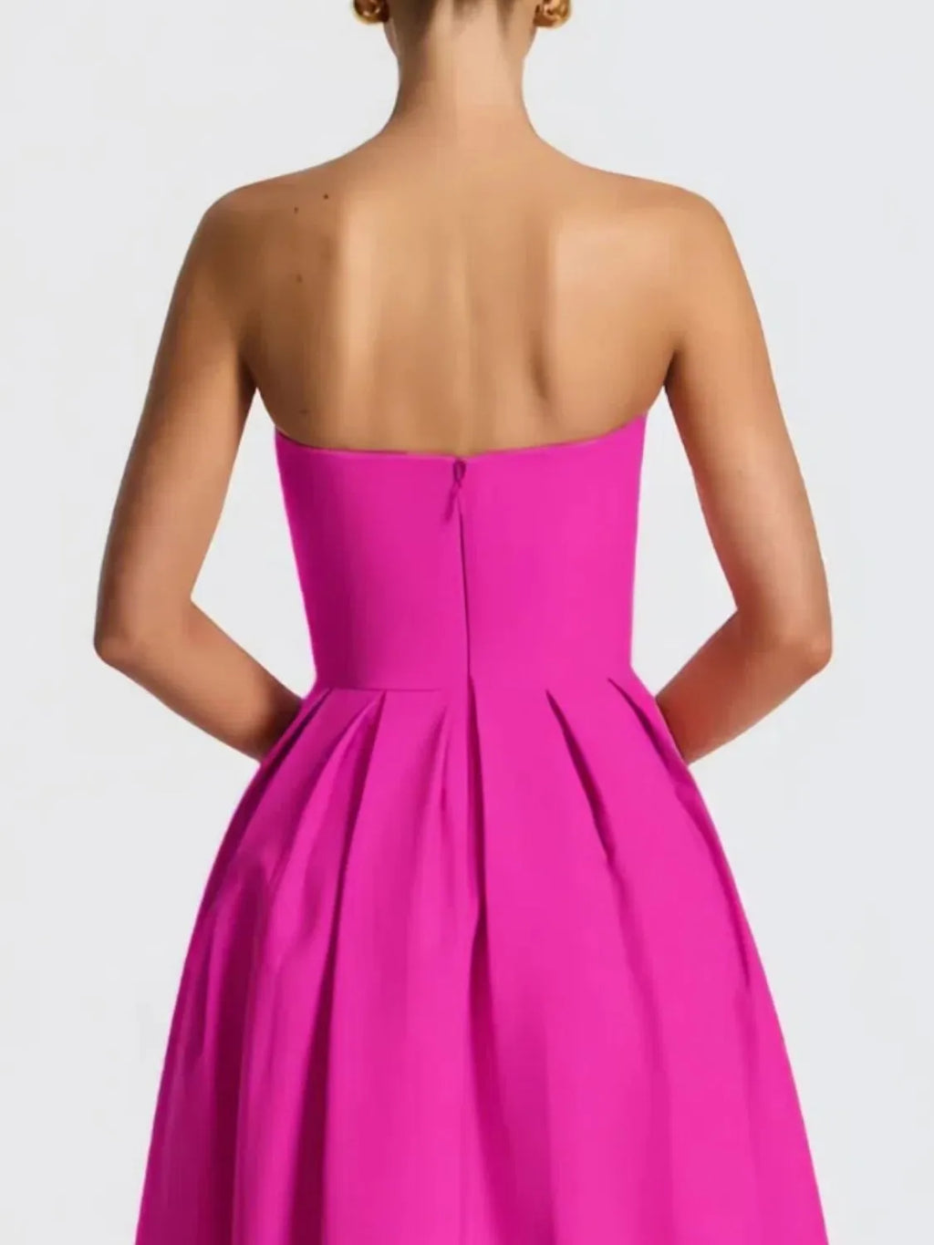 Solid Color Tube Midi Dress (5)