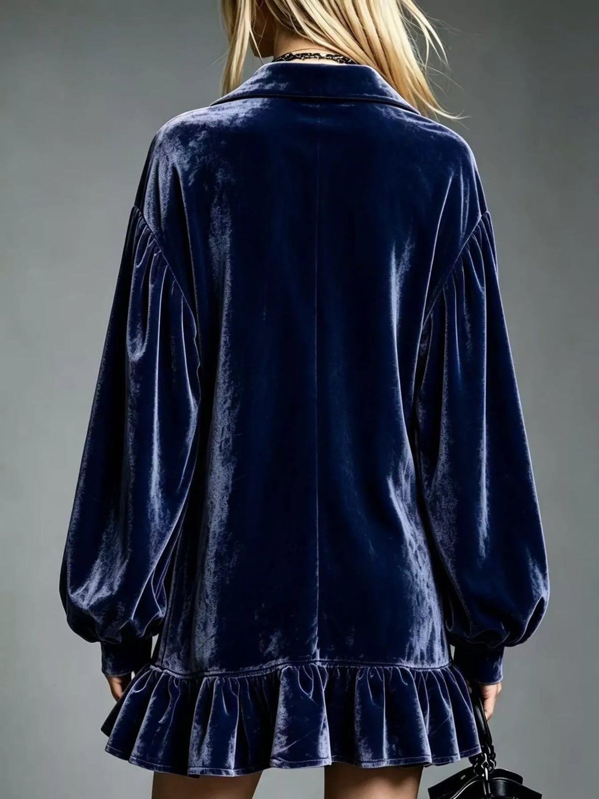 Full Size Velvet Ruffled Hem Long Sleeve Dress Plus (17)