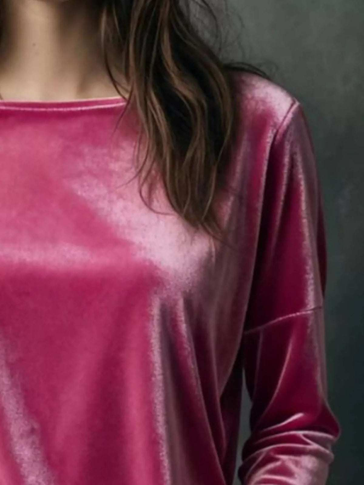 Full Size Velvet Long Sleeve T-shirt Plus (2)