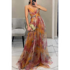 Mesh Print Slip Dress variant CJLY209128601AZ|CJLY209128602BY|CJLY209128603CX|CJLY209128604DW