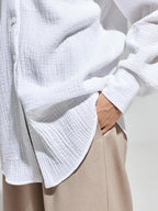Textured Collared Neck Long Sleeve Shirt (6)