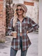 Plaid Button-down Long Sleeve Shirt (8)