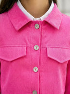 Button Up Cropped Jacket Mini Skirt Set (16)