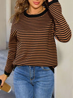 Striped Round Neck Sweater (2)