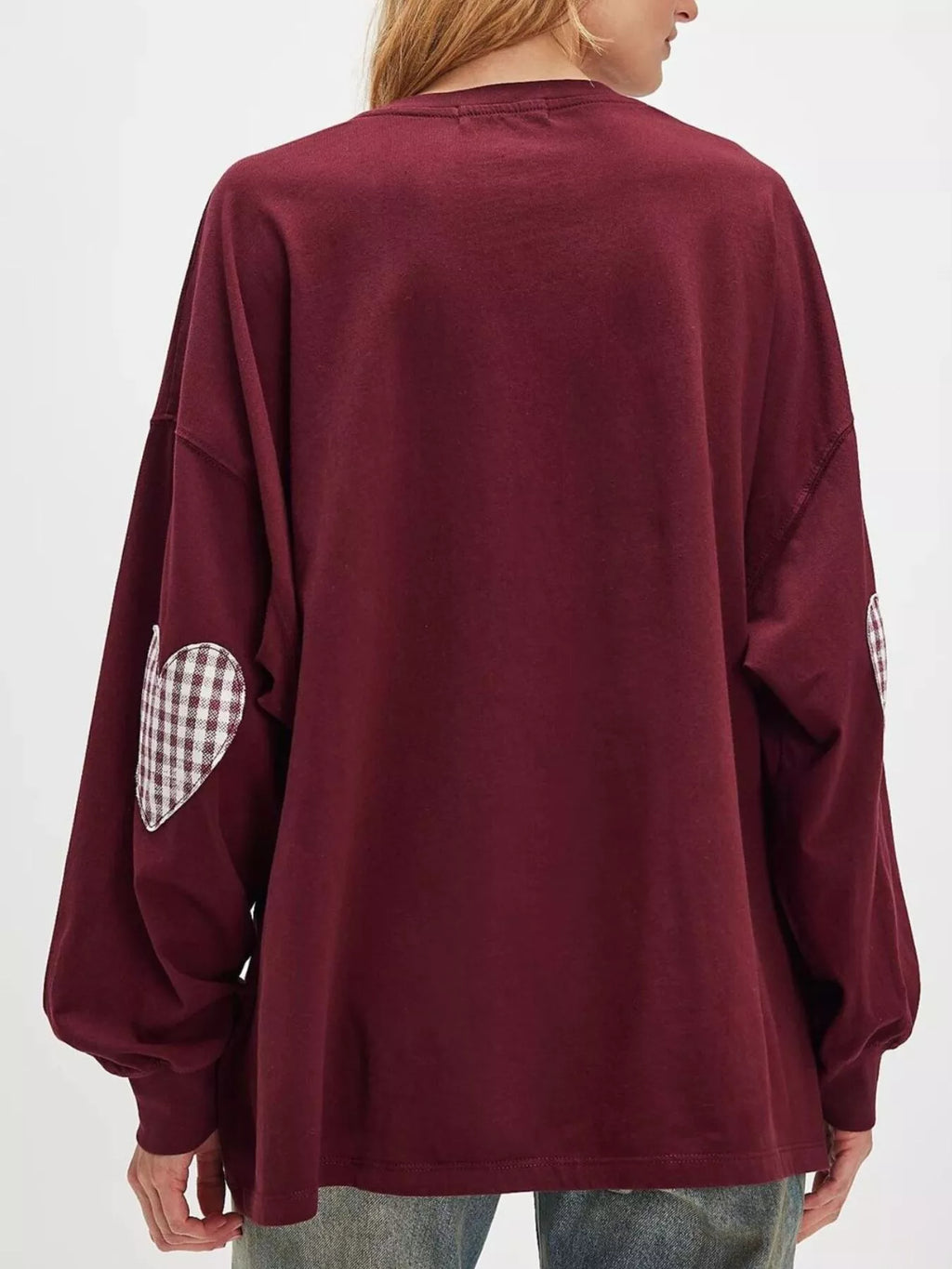 Heart Patch Long Sleeve Sweatshirt (6)