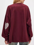 Heart Patch Long Sleeve Sweatshirt (6)