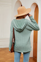 Half-button Dropped Shoulder Hoodie (24)