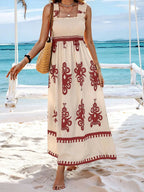 Smocked Printed Wide Strap Maxi Dress (29)