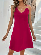 Sleeveless V-neck Summer Tank Dress (19)