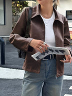 Zip Up Leather Jacket (5)