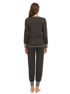 Round Neck Top Pants Lounge Set (2)