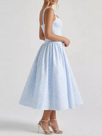 Full Size Plaid Square Neckline Midi Dress Plus (8)