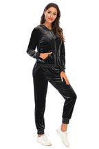 Zip-up Hooded Jacket Pants Set (11)