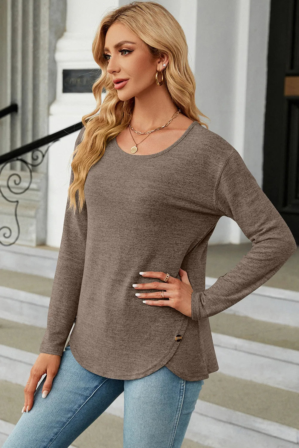 Round Neck Long Sleeve T-shirt (13)