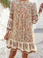 Floral Print Tassel Tie Neck Mini Dress (21)