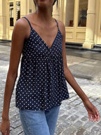 Polka Dot V-neck Flowy Cami (8)