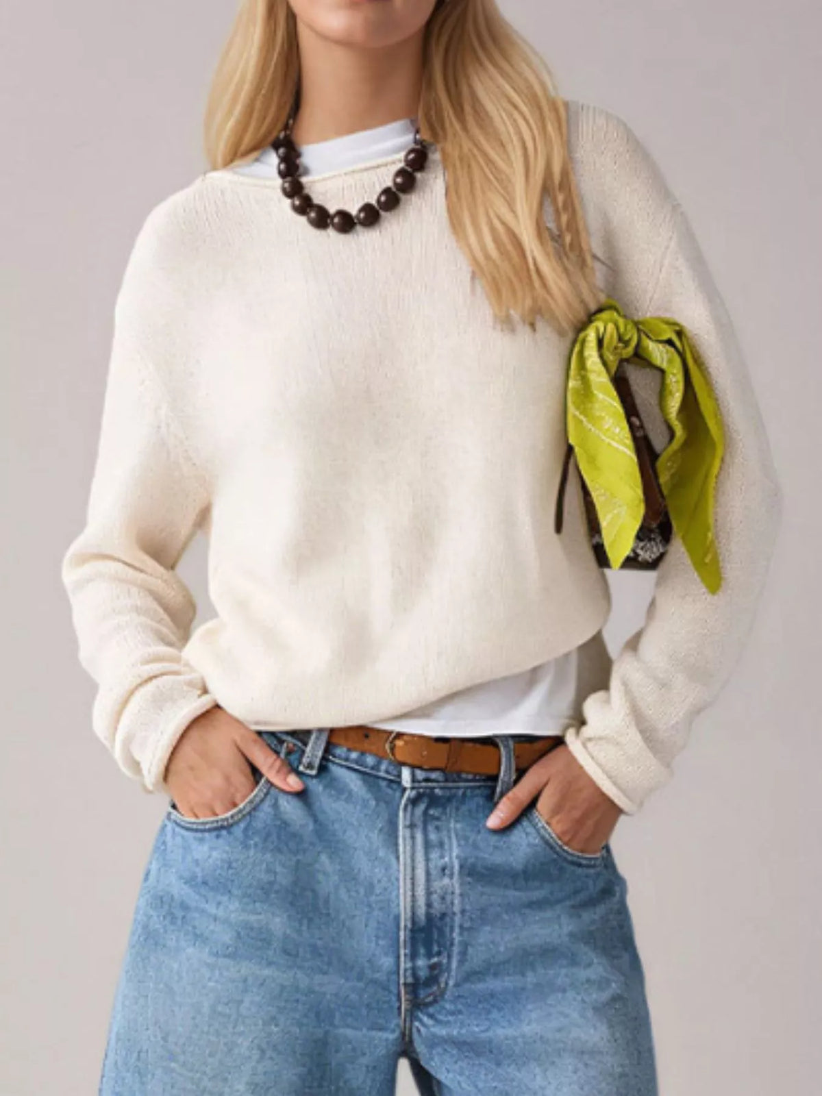 Casual Striped Boat Neck Sweater (10)