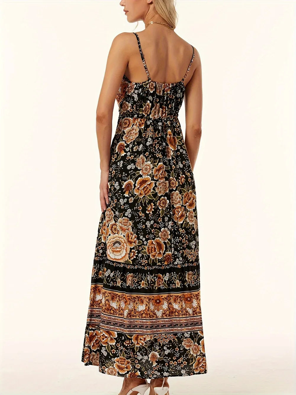 Printed Scoop Neck Midi Cami Dress (9)