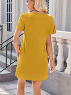 Square Neck Short Sleeve Mini Tee Dress (21)