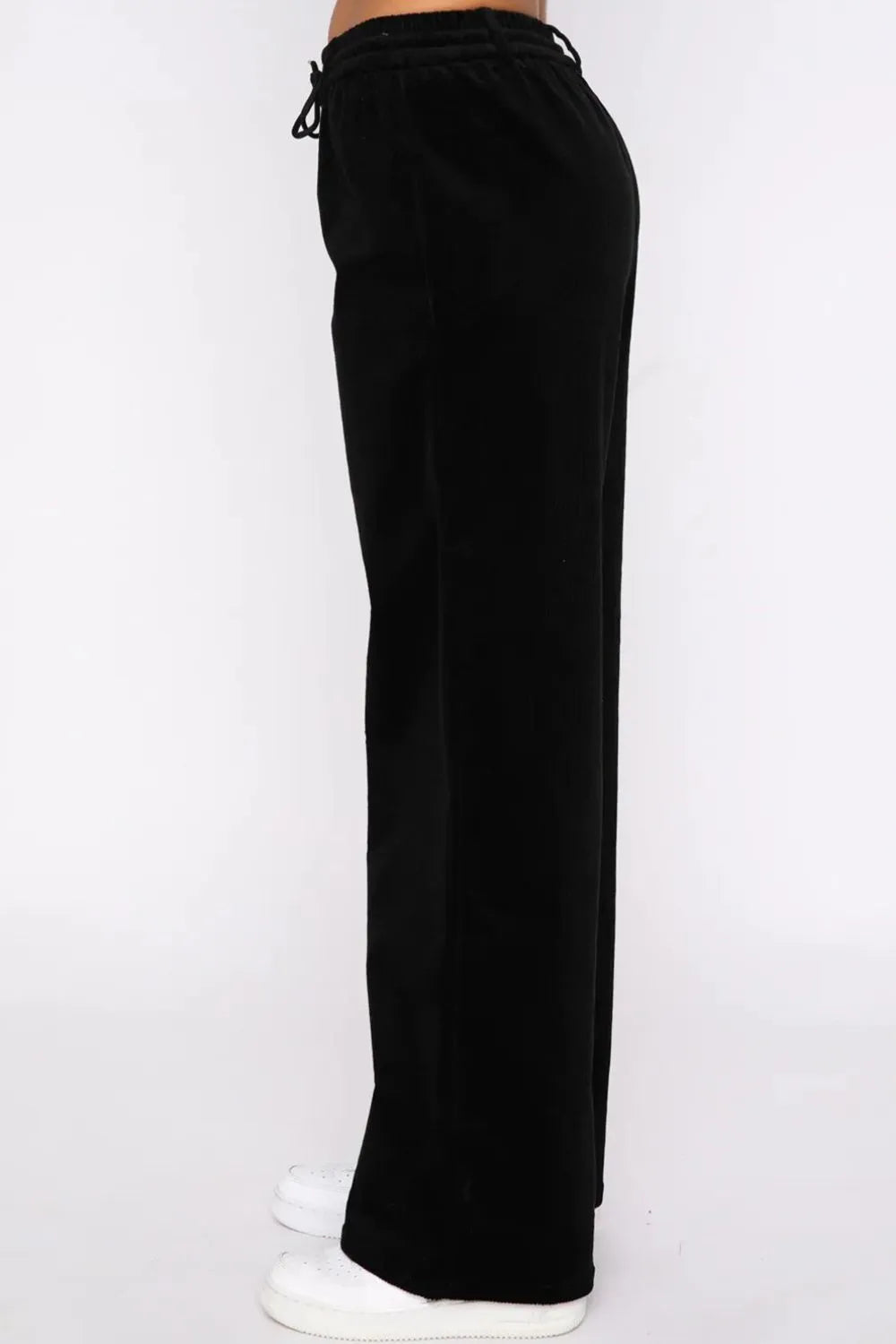 Drawstring Waist Wide Leg Active Pants (3)
