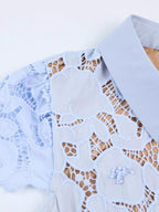 Floral Lace Short Sleeve Midi Dress (19)