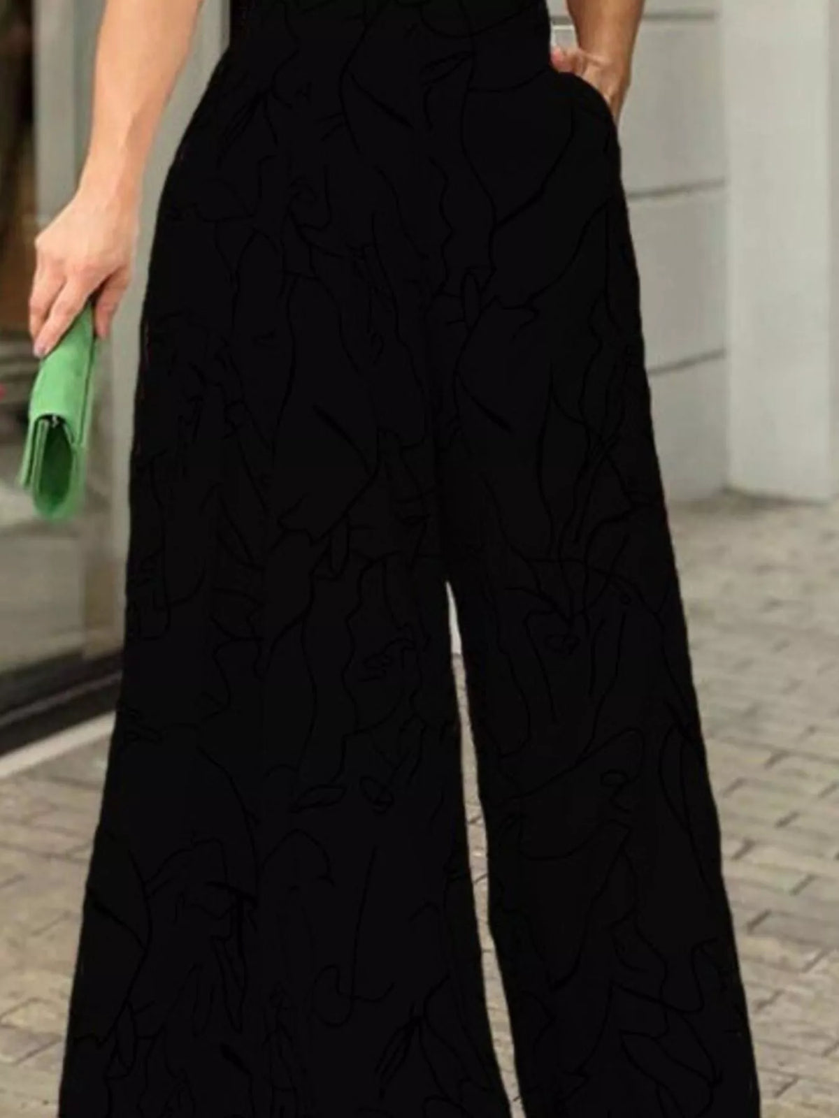 Halter Neck Abstract Print Wide Leg Jumpsuit (12)