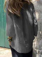 Full Size Round Neck Relaxed Fit Blouse Plus (22)