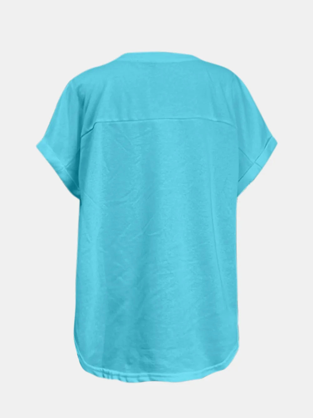 Sequin Round Neck Short Sleeve T-shirt (9)