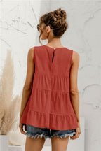 Round Neck Tiered Tank (6)