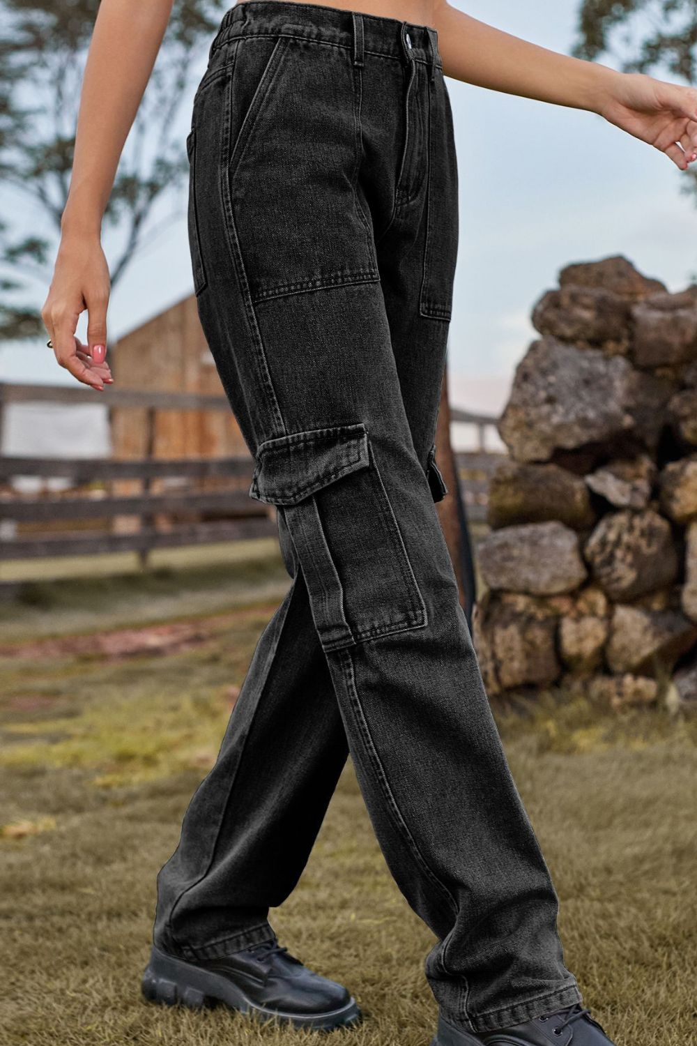Loose Fit Long Jeans Pockets (6)