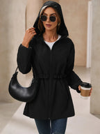 Outdoor Waterproof Long Sleeve Hooded Windbreaker (30)