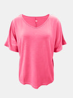 Full Size Scoop Neck Short Sleeve T-shirt (17)