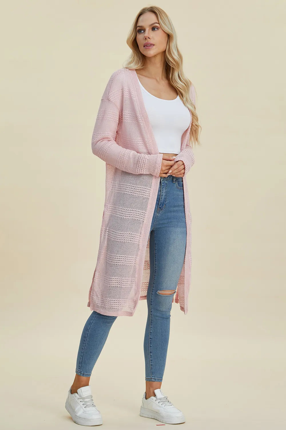 Full Size Open Front Longline Cardigan (16)
