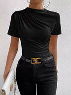 Ruched Short Sleeve T-shirt (9)
