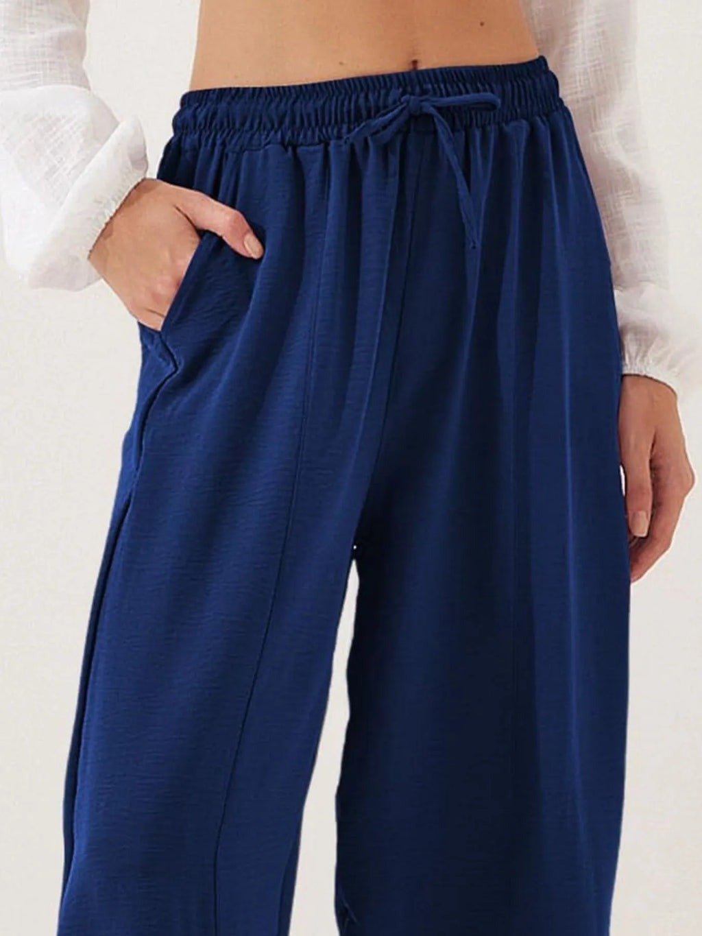 Full Size Drawstring Wide Leg Cropped Pants Plus (15)