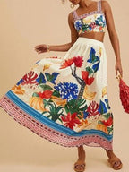 Floral Print Crop Top Skirt Set (8)