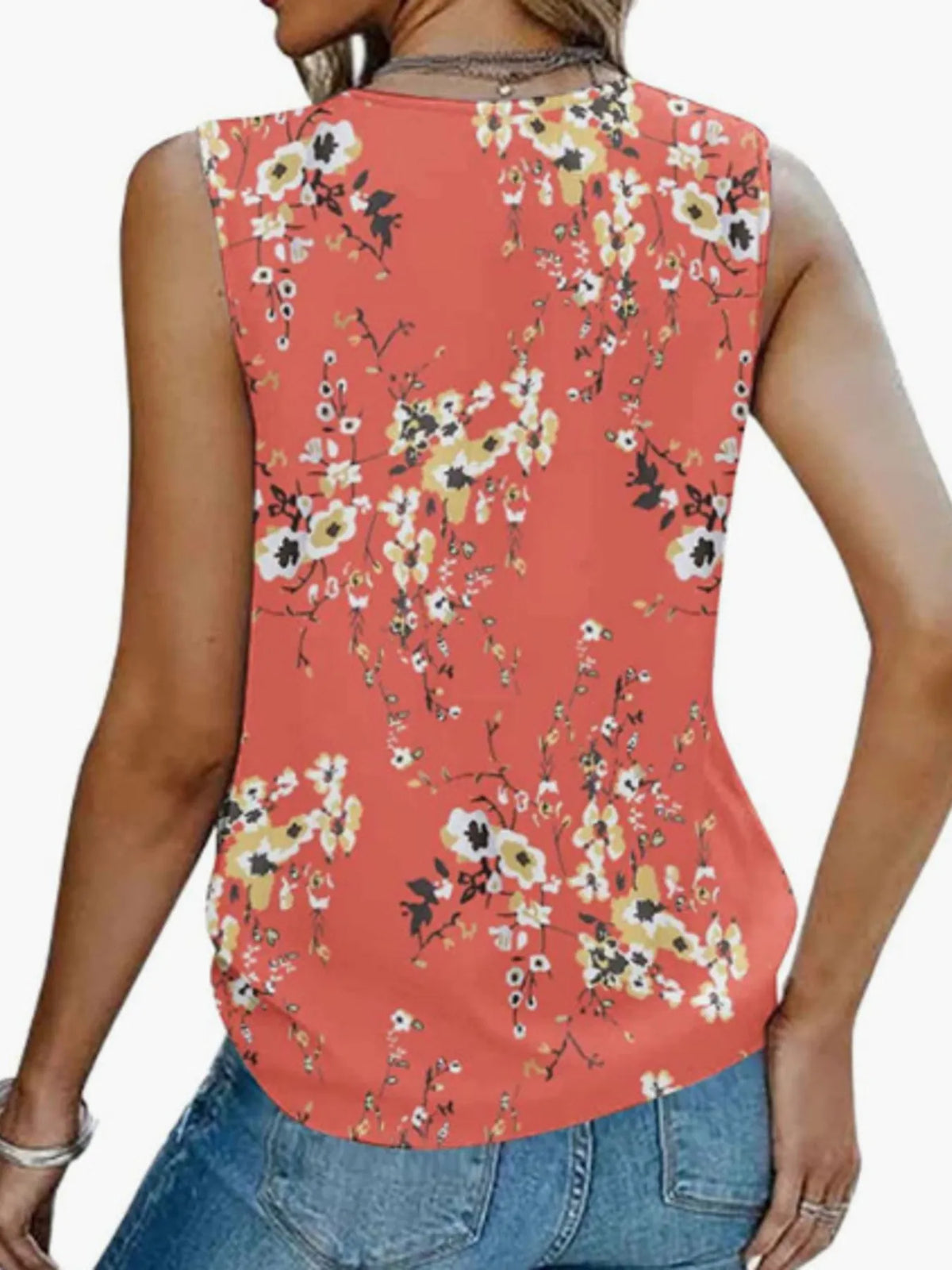 Printed V-neck Tank (14)