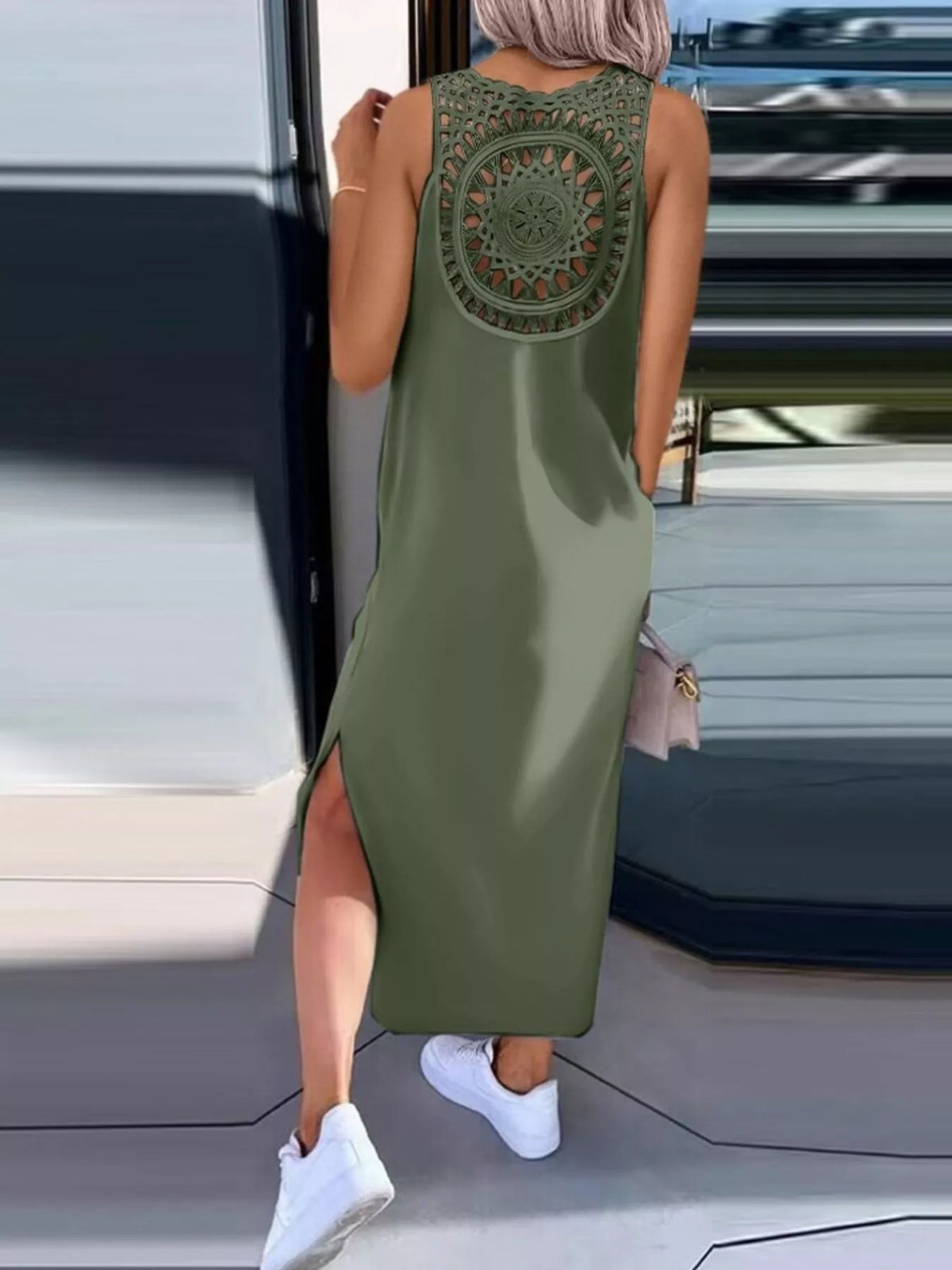 Side Slit Sleeveless Maxi Dress (10)